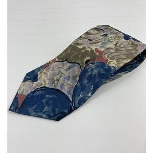 Halston III Floral Print silk tie